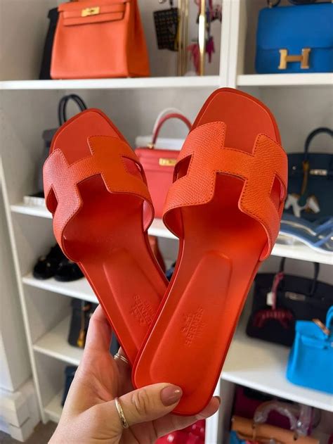 hermes oran orange poppy|Hermès Unboxing: Poppy Orange Oran Sandals + Sizing .